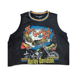 Harley-Davidson Womens size Large Tank Top - Black with Multicolor Graphic
